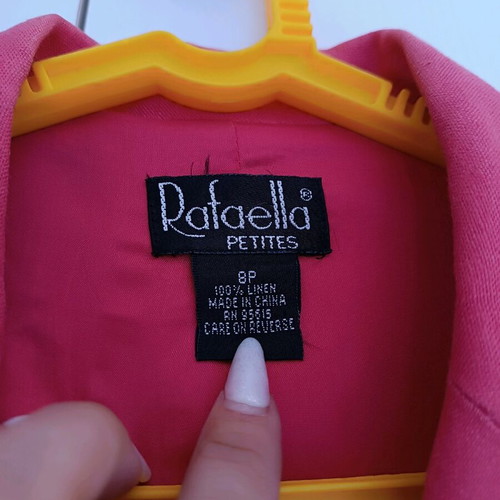 Linen jacket coral like new, size M