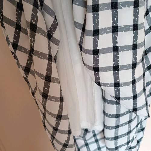 DKNY elegant midi dress, black and white, size M