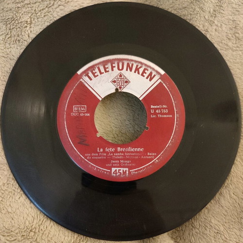45 RPM record Jerry Mengo und sein Orchester used, Latin