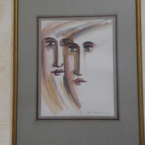 V. Leventis watercolor artwork 31x41 cm