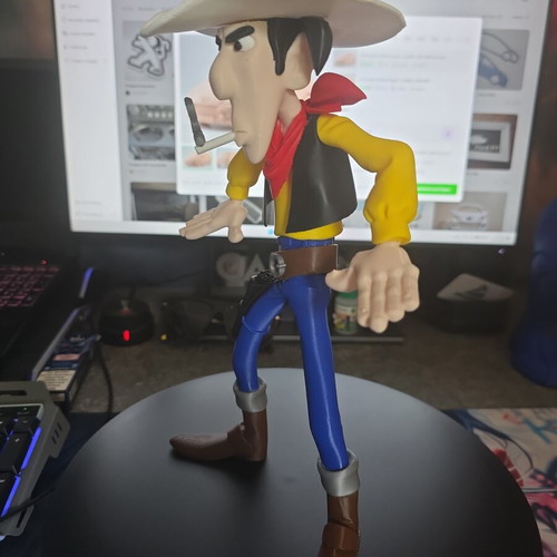 Lucky Luke 3D figure 38cm new, colorful PLA+ print