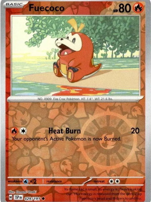 Κάρτα Pokemon Fuecoco Reverse Holo καινούργια συλλεκτική