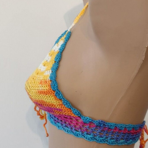 Bustier new, microfiber, colorful, size S