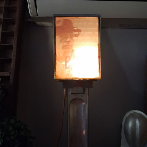 Rare table lamp with Josef Beuys from Berlin