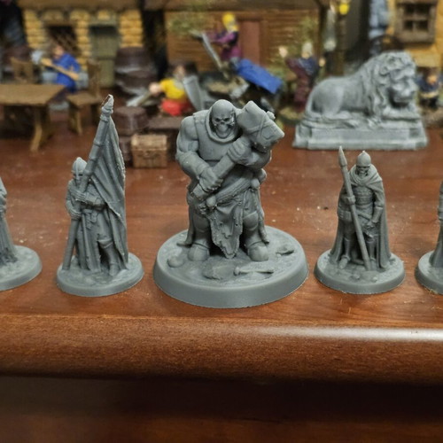 Set of 5 Skeleton Miniatures for DnD and Board Games