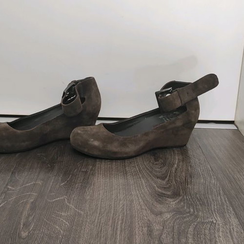 Logan suede pumps used, gray, size 37