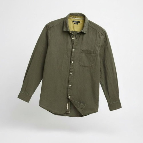 Marc O'Polo 100% linen shirt size M used, khaki green