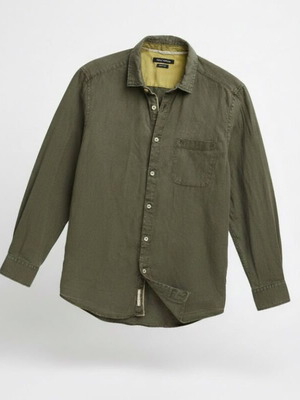 Marc O'Polo 100% linen shirt size M used, khaki green