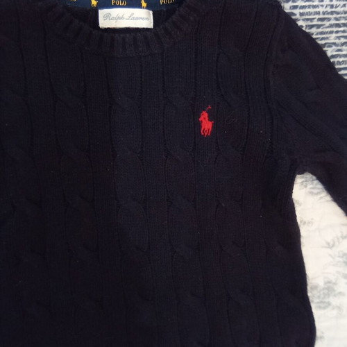 Polo Ralph Lauren baby knitted sweater used, dark blue, 18-24 months