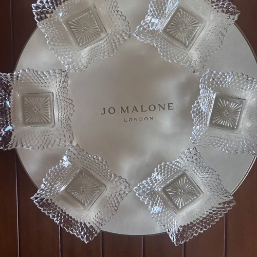 Indiana Glass Co Diamond Point trinket bowls set of 6 new