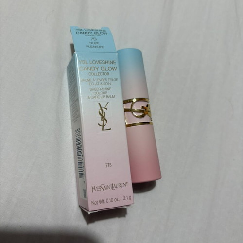 YSL Loveshine Candy Glow Collector Lip Balm 7B Nude Pleasure like new