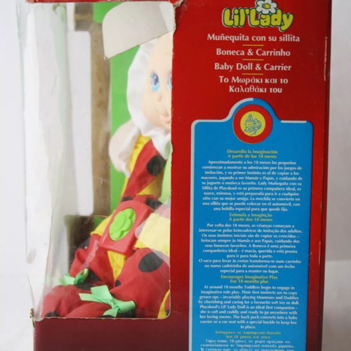 Vintage 1995 Lil Lady Playskool soft baby doll with basket new