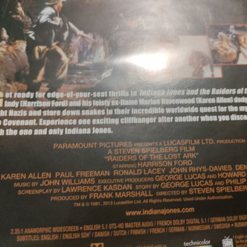 Raiders of the Lost Ark Blu-Ray like new, adventure comedy action