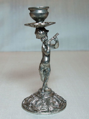 Art Nouveau μονόκερο επαργυρό κηροπήγιο μεταχειρισμένο