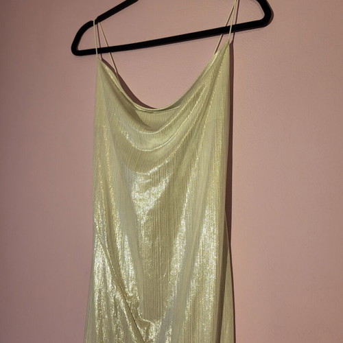 Judah Club champagne dress, white and silver, size M