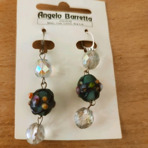 Vintage 90s earrings like new, handmade retro style