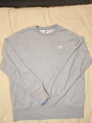 Nike crew neck hoodie size M gray like new