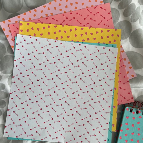 Scrapbooking kit used with stickers and decorative papers