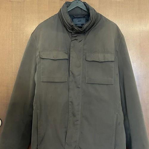 Barbour style men's jacket, green, size M