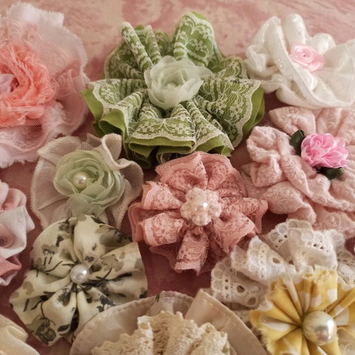 Handmade flowers for crafts new, all together