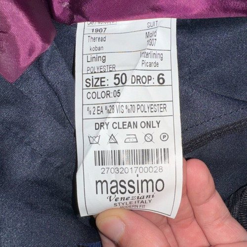 Massimo Dutti blue jacket and trousers like new, size 50
