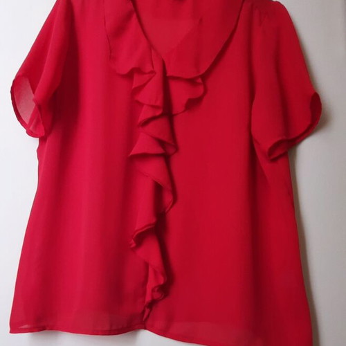 Noni-B tunic red with ruffles size 16 like new