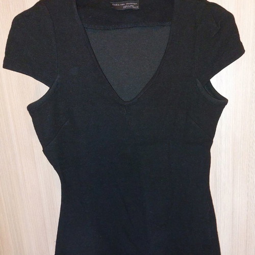 Zara blouse S used, slim fit, elastic, black