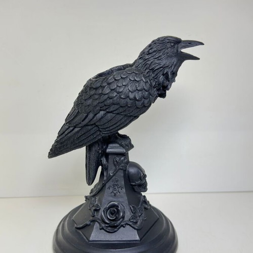 Alchemy Gothic candle holder, black resin, 17cm