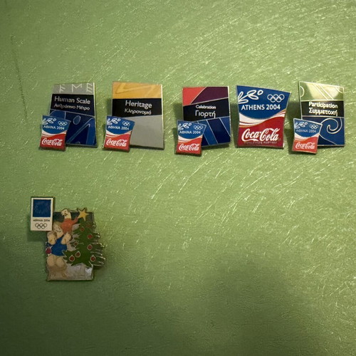 Coca-Cola Athens 2004 Olympic Pins like new, set of 5