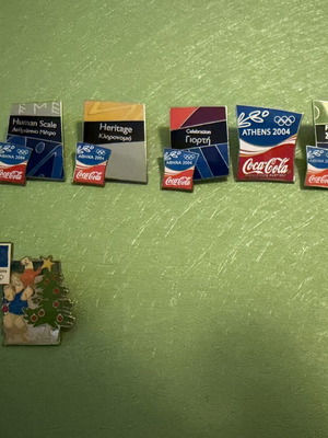 Coca-Cola Athens 2004 Olympic Pins like new, set of 5