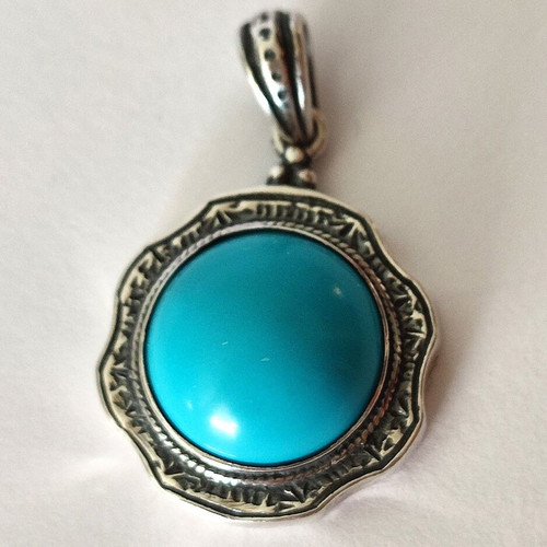 925 silver set Byzantine style handmade turquoise new
