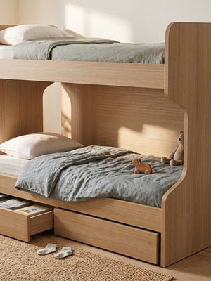 Κουκέτα για 2 στρώματα 90x190 σαν καινούργια με συρτάρια και inox σκάλα