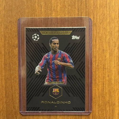 2025/26 Topps Match Attax Extra Ronaldinho Black Edge Edition card