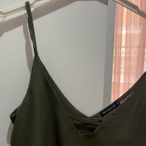 Khaki tank top used, size S