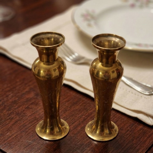 Brass candlesticks set of 2, 12cm, like new