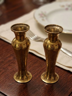 Brass candlesticks set of 2, 12cm, like new