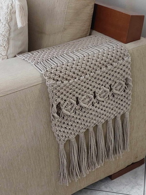 Handmade macrame sofa armrest holder new