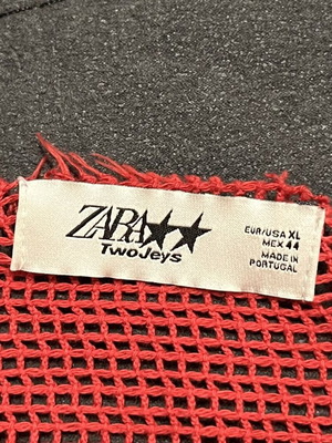 Zara mesh blouse, red, XL