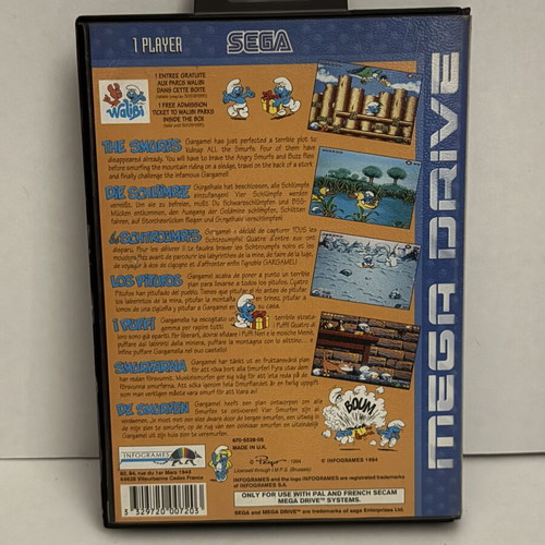 The Smurfs Sega Mega Drive game PAL CIB
