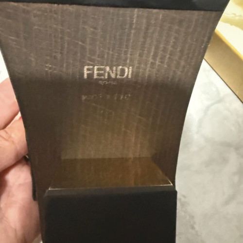 Fendi First clogs calf leather like new, black, size 39