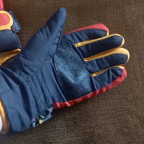 Ski gloves like new, red-blue, kids size xs