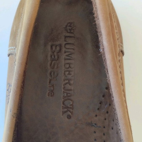 Lumberjack men's boat shoes used, size 43, tan suede