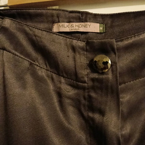 Cargo pants brown like new, medium size, satin fabric