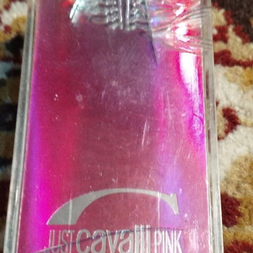 Just Cavalli Pink empty bottle used with cracked plastic casing