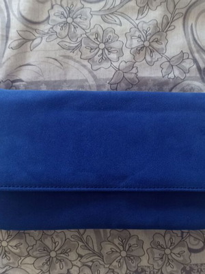 Blue handbag with strap