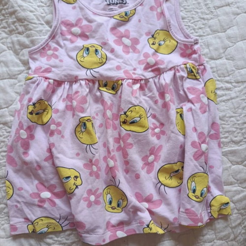 Pink sleeveless baby dress like new