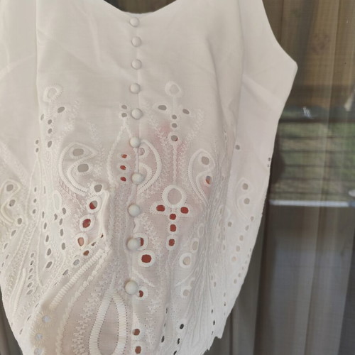 Shein white top with straps like new XL