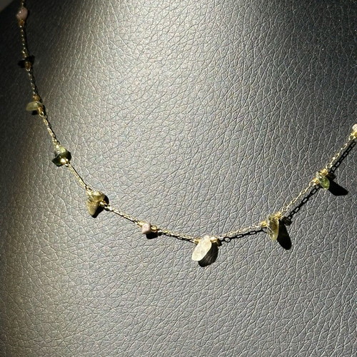 Necklace new with stones and gold chain