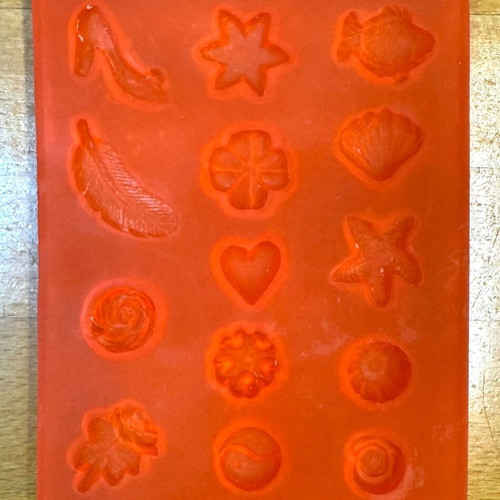 Silicone decoration mold 10x13cm like new, small designs