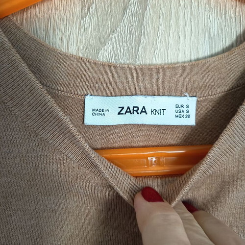 Zara blouse size S like new, brown beige